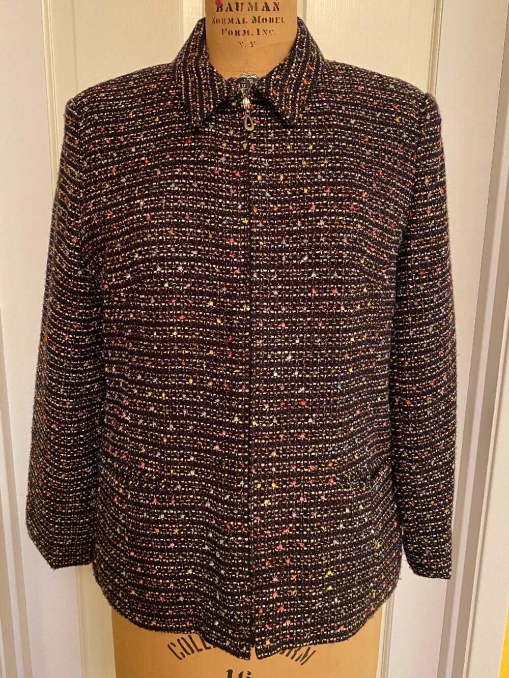 zip front jacket, Sag Harbor, size 16